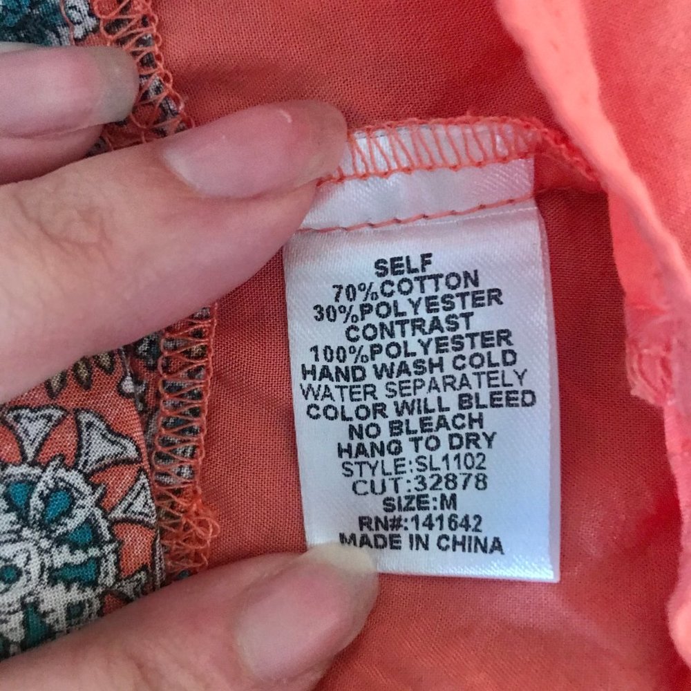 SHE+SKY / Orange & Blue Pattern Racerback Dress - Picture 7 of 7